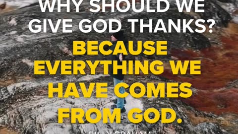Did you know it is God's very own will for us to give thanks to Him?