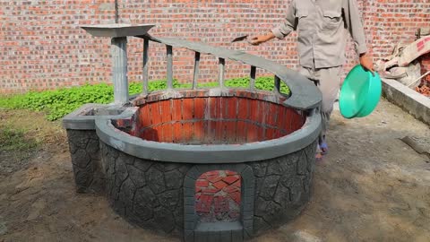 Designer Outdoor Water Fountain _ Creative Aquarium with Cement and Brick