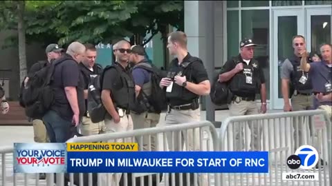 Two days after assassination attempt, Trump in Milwaukee for start of RNC | ABC7