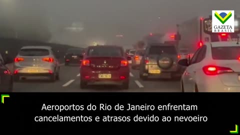 Aeroportos do RJ enfrentam cancelamentos e atrasos devido ao nevoeiro
