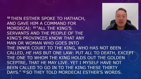 Esther 4 - Esther is queen, for such a time as this.