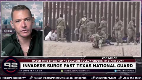 Invaders STORM Border As Guardsman Carry EMPTY Rifles- TX National Guard FAILS