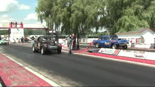 Dirty White Boy blown 40 Willys vs. Phantom 409 '55 Chevy ELTA Big Go St.Thomas Dragstrip Aug.7,20