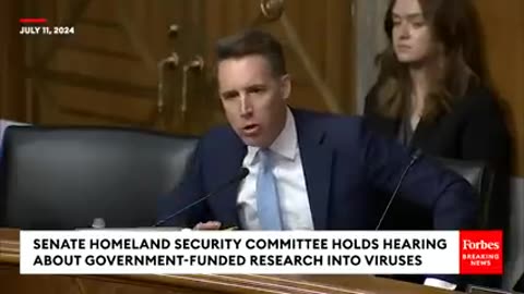 Now You've Been Caught Red-Handed!': Josh Hawley Accuses Doctor Of Lying To Quash Lab Leak Theory