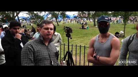 Bob taking questions on immigration, Sharia Law, Putin _ Speakers' Corner #socofilms