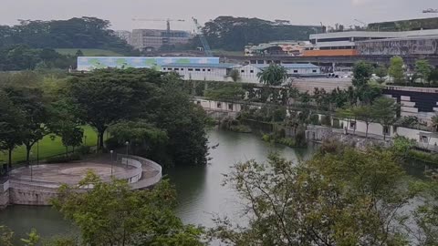 At Waterway Point Shopping Centre on a Rainy Day