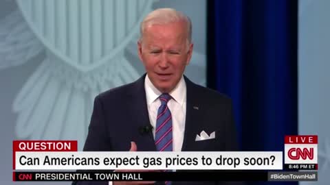Biden says he doesn't forsee gas prices going down until 2022