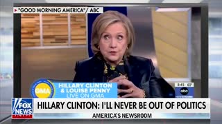 Hillary: I’ll Never Be out of Politics, Our Democracy Is at Stake