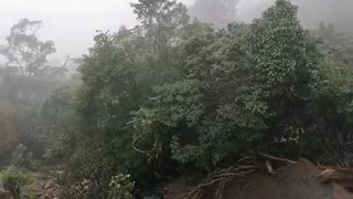 Flood in Panama Bocas del Toro road