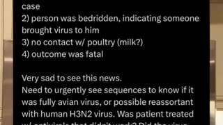 Troubling new details in human fatal case of H5N2 bird flu infection in Mexico 6/5/2024 updates