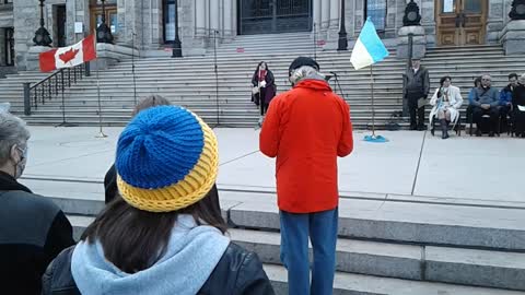 Stand with Ukraine Rally @ BC Parliament in Victoria: 2022/03/13 12:48:18