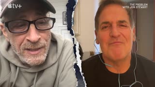 Jon Stewart and Mark Cuban discuss bringing wokeness to the boardroom