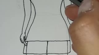 Fashion Illustration Line Drawing