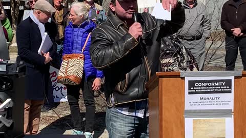 Michael Keating and Ryan Post speak at Worldwide Freedom Rally