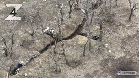 Brutal close combat between Russian forces and Ukranian forces in the Trench somewhere in Donbass