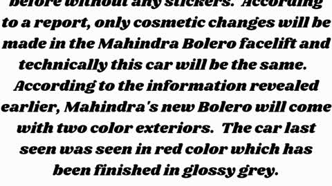 2022 Bolero facelift is about to be launched in