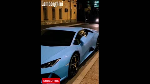 Brand new Lamborghini on the road side