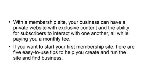 Your First Membership Site 3