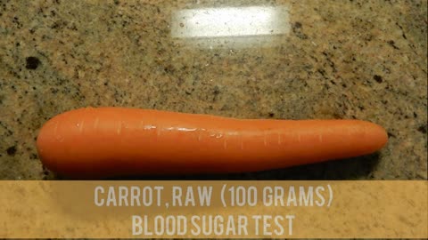 Carrot, Raw - Blood Sugar Test