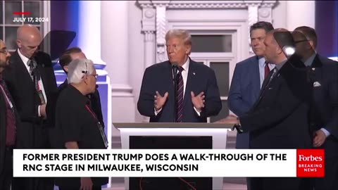 JUST IN: Trump Does A Walk-Through Of The RNC Stage