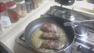 Adding butter to the steak