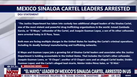 Mexico, Sinaloa cartel leader, El Mayo arrested in US