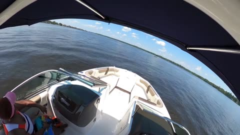 Blasian Babies Family Day Boating Time Lapse To Pump Out Station Then Whitey's Fish Camp (GoPro Max)