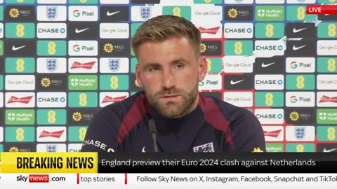 England left-back Luke Shaw looks ahead to their Euro 2024 semi-final against the Netherlands