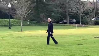 U.S. President Joe Biden littered on the White House lawn, confusing journalists