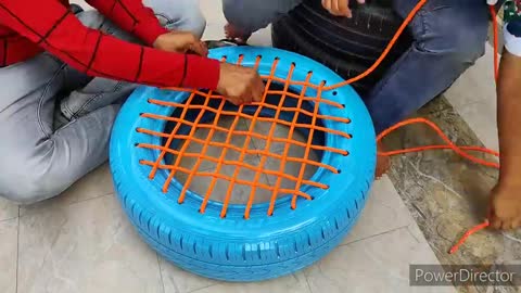 DIY Making of Tyre Seat at Home