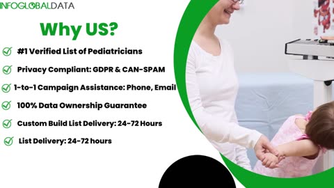 Get the best 100% Opt-In Pediatricians Email List In US From InfoGlobalData