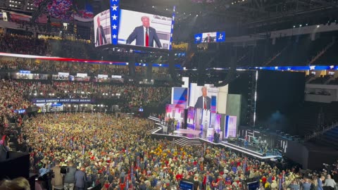 RNC convention - Thursday night. Trump on stage