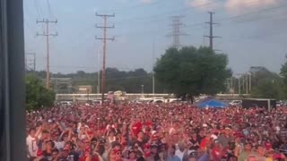 The overflow crowd outside the Trump Rally in Minnesota WOW 🤯