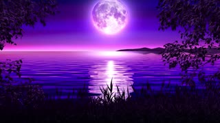 432Hz Sleep Music with a Purple Sky and Lake View - Soothe Your Mind and Soul into a Deep Sleep