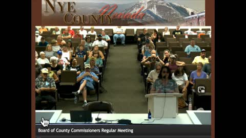 Dee Mounts Nye County Commissioners Public Comment