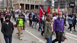 Toronto Climate Protestors Chant "Justin Trudeau's F*cking Lying"