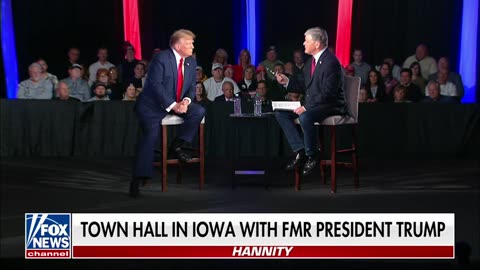 Sean Hannity with President Donald Trump for a Town Hall in Davenport, Iowa