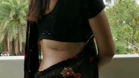 Black Saree Sexy Girl