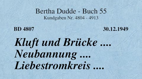 BD 4807 - KLUFT UND BRÜCKE .... NEUBANNUNG .... LIEBESTROMKREIS ....