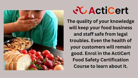 Looking For The Food Allergies and Allergens Certificate