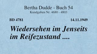 BD 4781 - WIEDERSEHEN IM JENSEITS IM REIFEZUSTAND ....