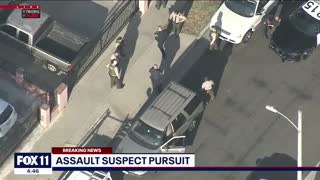 Police Pursuit Of Assault with a Deadly Weapons Suspect, End with Several Citizens...