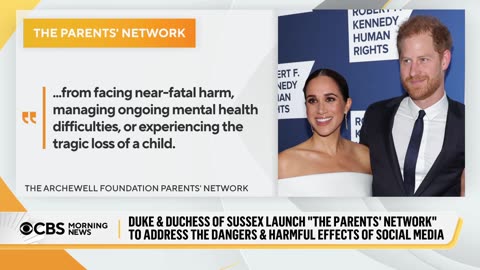 Prince Harry and Meghan launch "The Parents' Network" to address dangers of social media