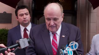 America's Mayor Rudy Giuliani Speaks Before Surrendering to Fulton County Jail GA