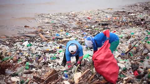 Plastic Pollution in Guatemala from Heavy Rains