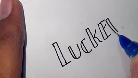 Luckey name in doddle art