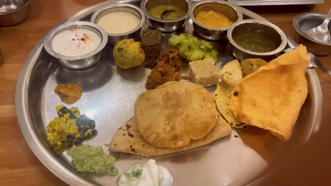Pune's Authentic Maharashtrian Thali| # Rumble# Vegan Thali #Veg Thali