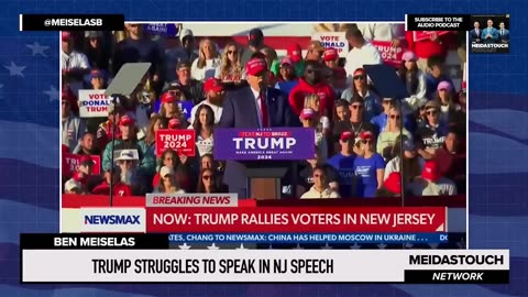 Trump STRUGGLES TO SPEAK in NJ Speech