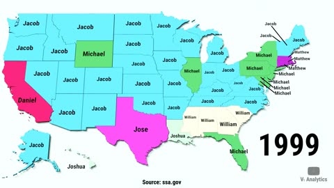 Most Popular Baby Boy Names Between 1950 and 2018