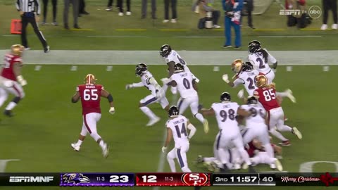 Brock Purdy Throws 4th Pick & Leads To Raven Score | Christmas Night Football